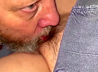 Watch as a cuckold husband eats his wife's cum and gets creampied